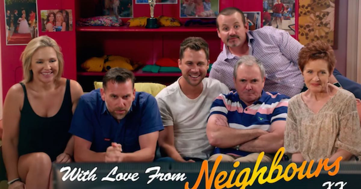 Watch: The cast of Neighbours recorded a message for Margot Robbie for