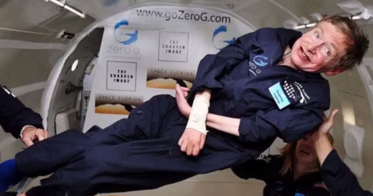 Watch: Stephen Hawking experiencing zero gravity for the first time