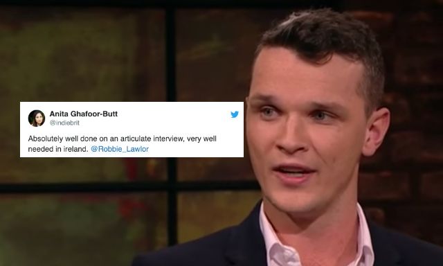 There was a lot of love for Robbie Lawlor raising HIV awareness on 'The Late Late Show' last night