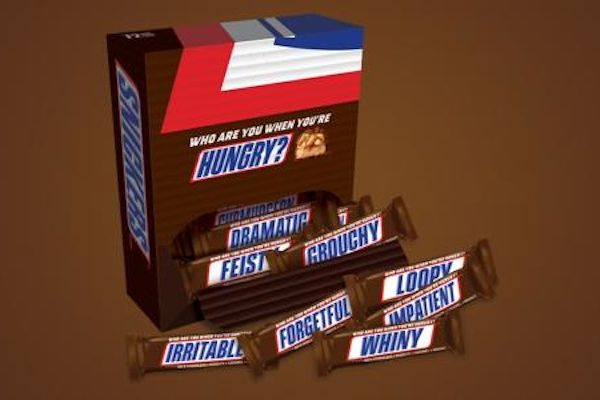 Snickers Rolls Out Dedicated 'You're Not You When You're Hungry' Packaging