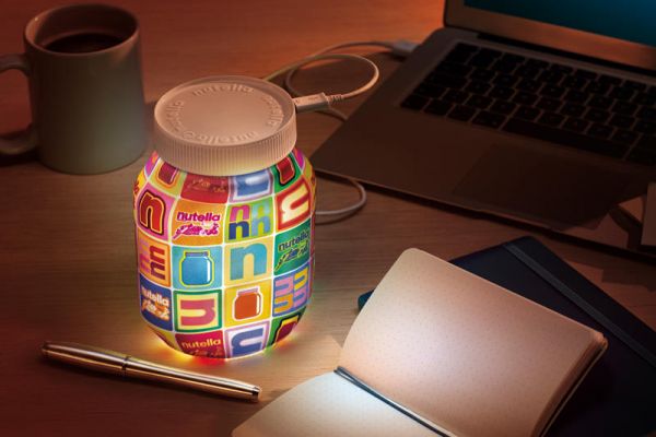 Nutella Develops 'Nutella Lamp' Upcycling Concept