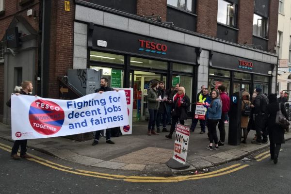 Tesco Ireland Keeps Stores Open As Strike Continues
