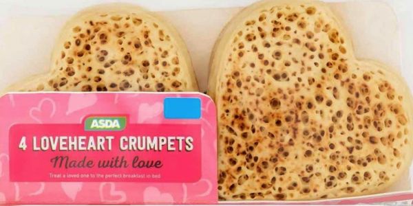 Asda Launches Heart-Shaped Crumpets Ahead Of Valentine's Day