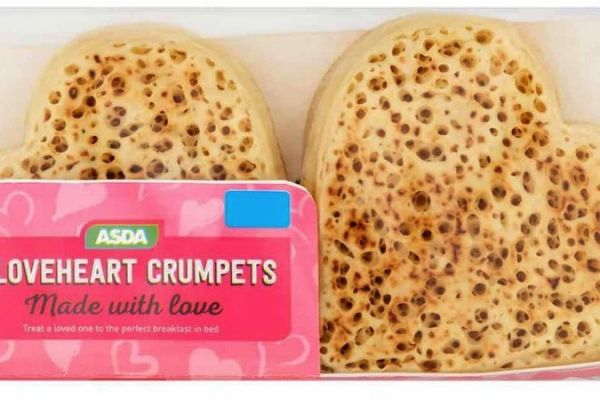 Asda Launches Heart-Shaped Crumpets Ahead Of Valentine's Day