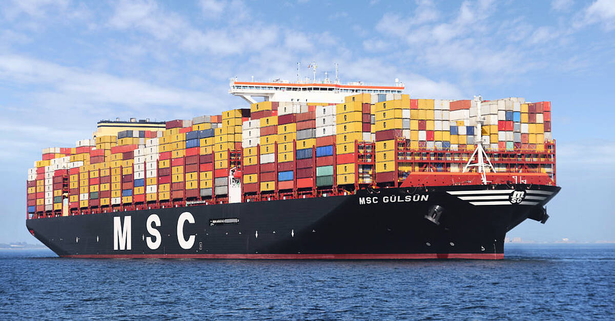 World's Largest Container Ship, MSC Gülsün, Arrives In Europe | ESM ...