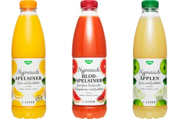 Coop Launches Own-Brand Juice And Water In rPET Bottles