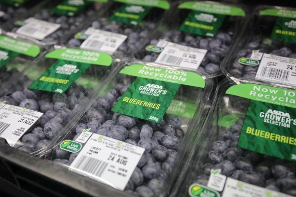 Asda Introduces Blueberries In 100% Recyclable Punnets