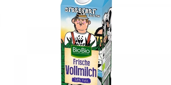 Street Art Adorns BioBio Milk Cartons In Netto Marken-Discount