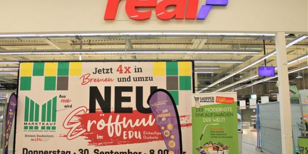 Edeka Begins Conversion Of Real Store In Bremen To Marktkauf Banner