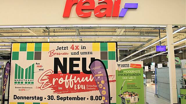 Edeka Begins Conversion Of Real Store In Bremen To Marktkauf Banner