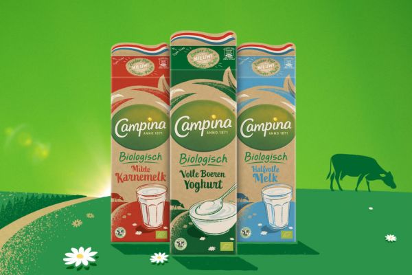 Campina Organic Removes Plastic Cap From Litre Packaging
