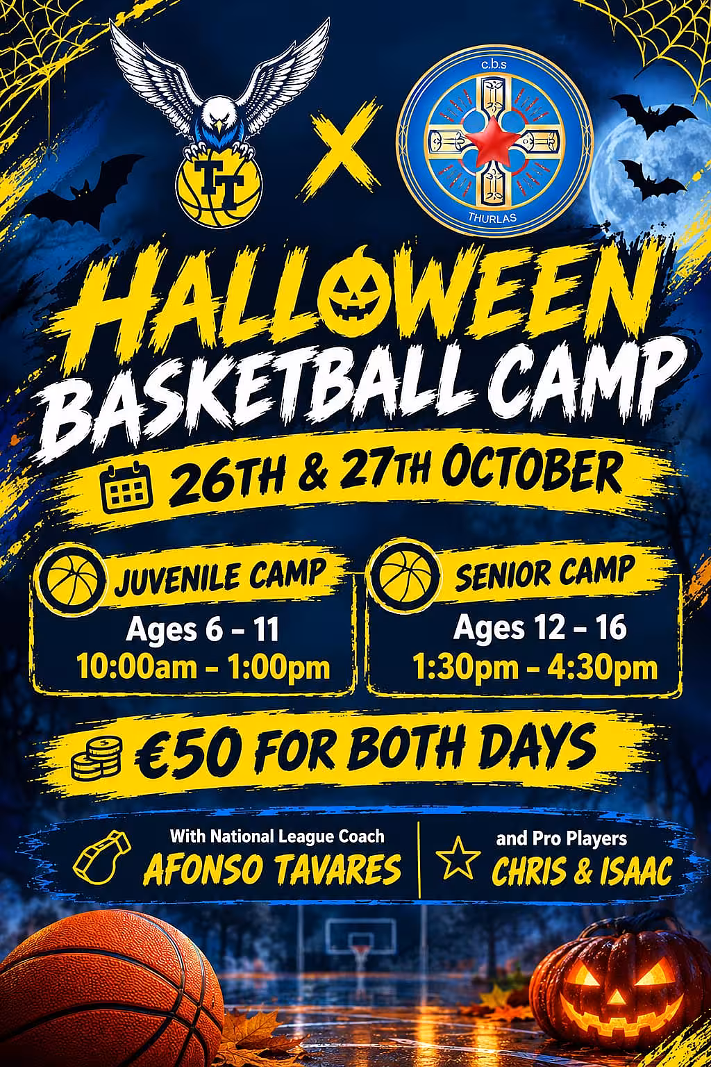 Halloween camp ages 12 years to 16 years 10am to 1pm
