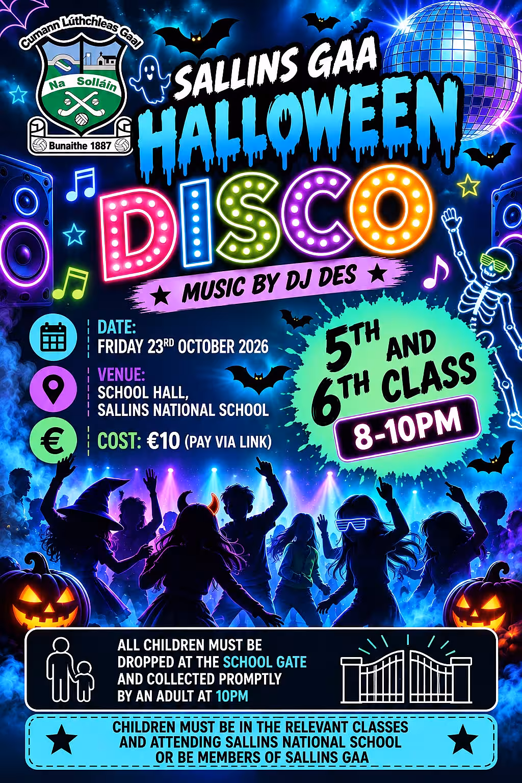 5th and 6th Class Halloween Disco 2026