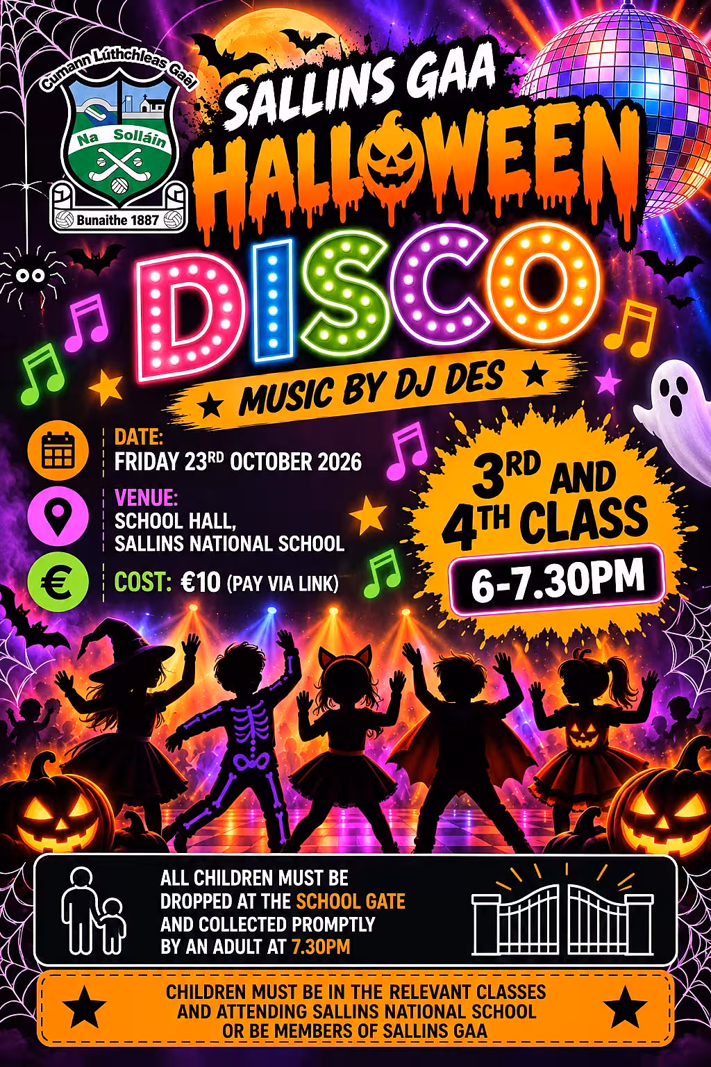 3rd and 4th Class Halloween Disco 2026