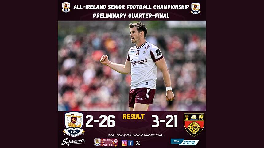Galway Beat Down In All-Ireland Senior Football Preliminary Quarter Final - Commentary And Reaction