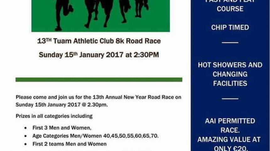 Tuam Athletics Club Hosts Annual 8K On January 15th