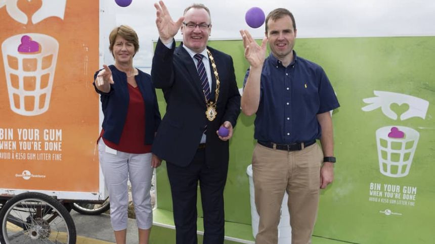 Mayor of Galway launches 2017 gum litter campaign