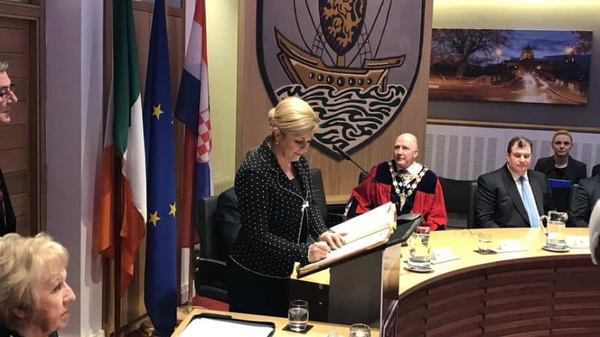 Croatian President addresses Galway city council