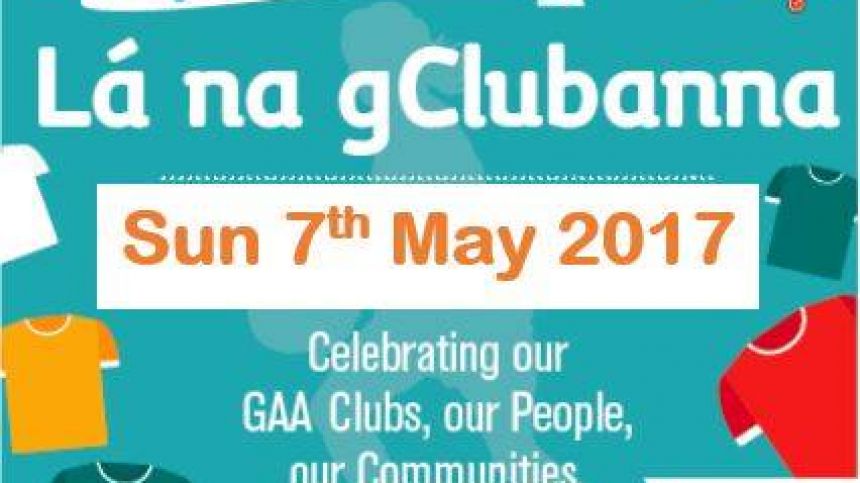 Lá na gClubanna to take place on May 6/7