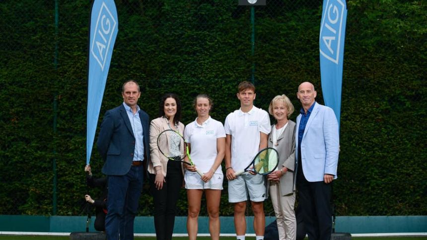 AIG Insurance is announced as the new sponsor of the AIG Irish Open Tennis Championship