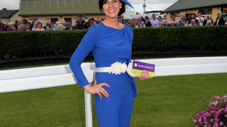 Galway Girl is the Right Fit for vaughanshoes.ie Best Dressed Lady at Ballinrobe Racecourse