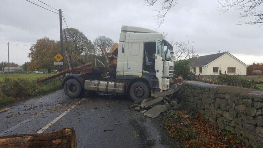 Road closure following crash near Claregalway