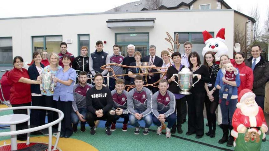 Galway Hurlers at UH Galway Children's Dept