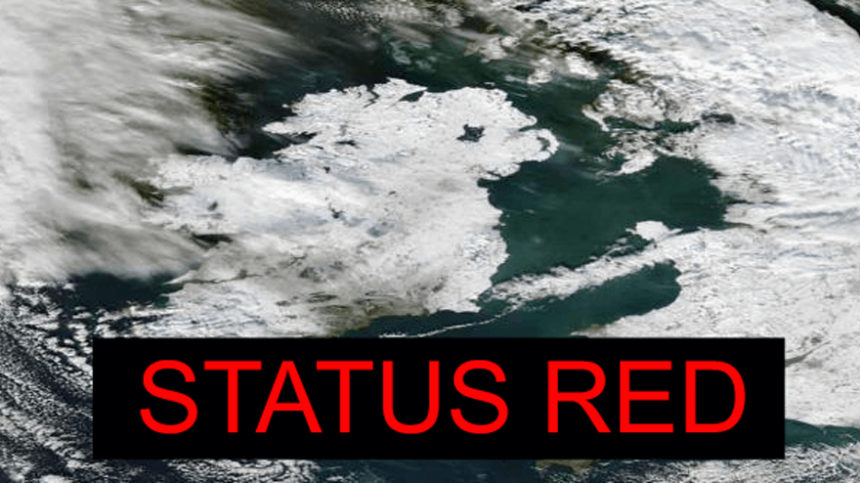 Highest alert - Storm Red - wind warning for Galway and Clare for tomorrow afternoon