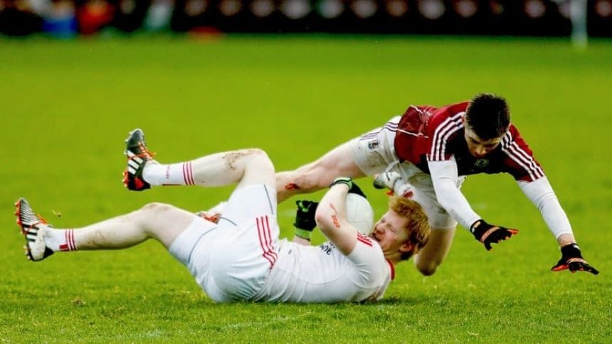 Galway footballers NFL game with Tyrone in Tuam Stadium