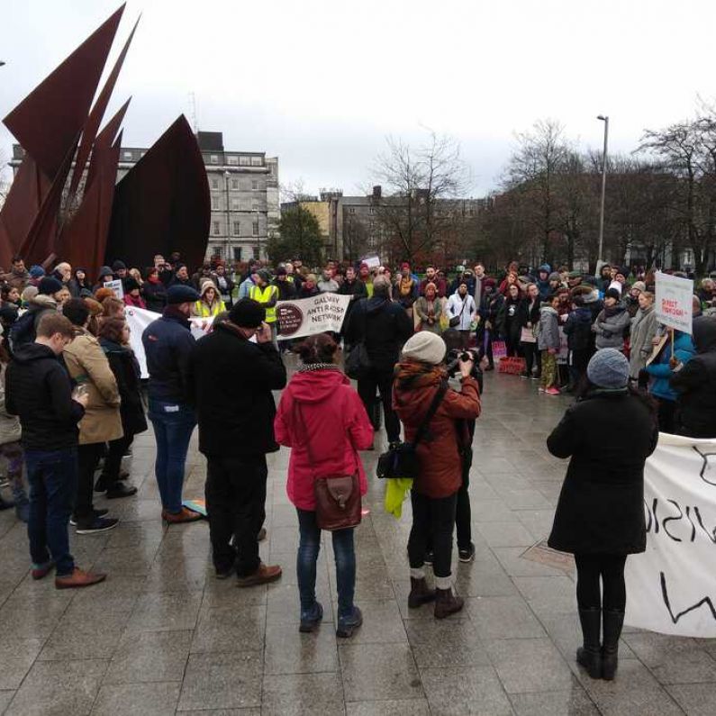 LISTEN: Up to 200 attend city march to demand end to Direct Provision