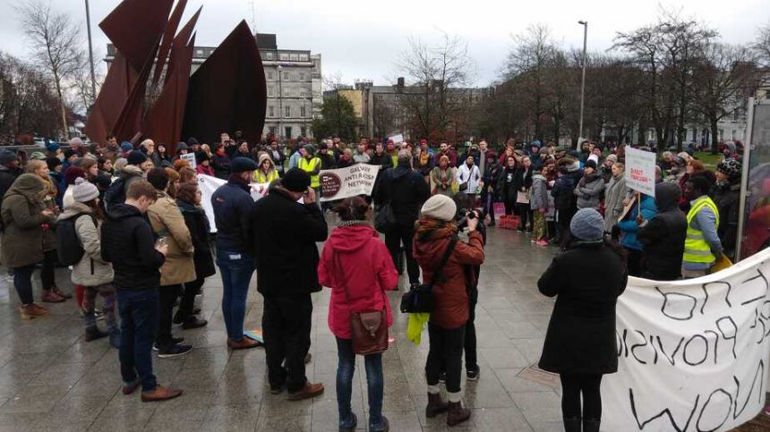 LISTEN: Up to 200 attend city march to demand end to Direct Provision