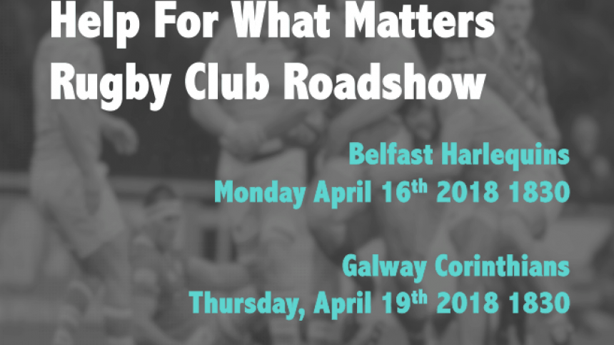 Ulster Bank Help for What Matters Rugby Club Roadshow Visits Galway Today