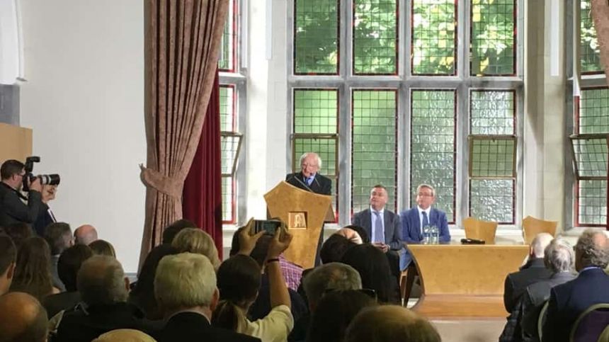 President Higgins tells NUIG gathering our native language is stronger in our new Ireland