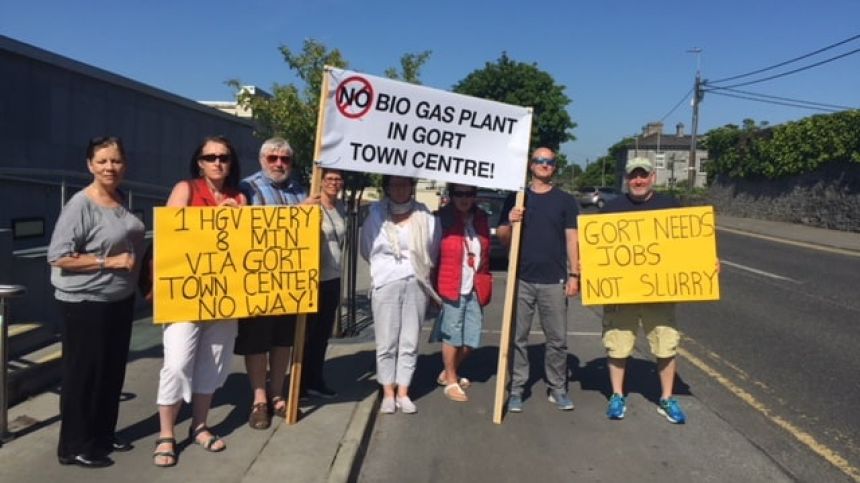 Opponents of Gort gas plant demonstrate ahead of council meeting in Loughrea