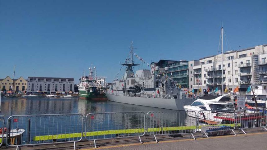 Civic and military commemoration at Galway Docks