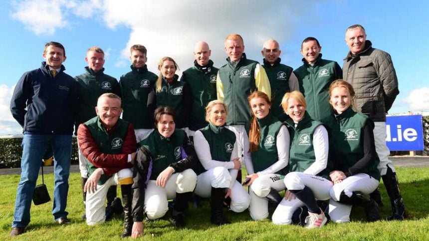 Frank Byrnes flies the flag for Galway in The Corinthian Challenge Charity Race Series in aid of Irish Injured Jockeys