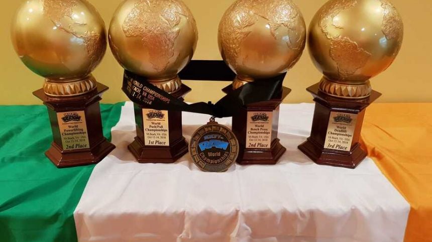 GMIT LECTURER REPRESENTS IRELAND AT 2018 WORLD POWERLIFING CHAMPIONSHIPS TAKING HOME FOUR TROPHIES