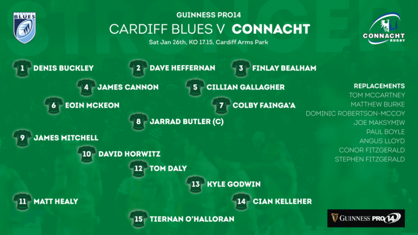 Gallagher in for first start of the season as Connacht take on Conference rivals Cardiff