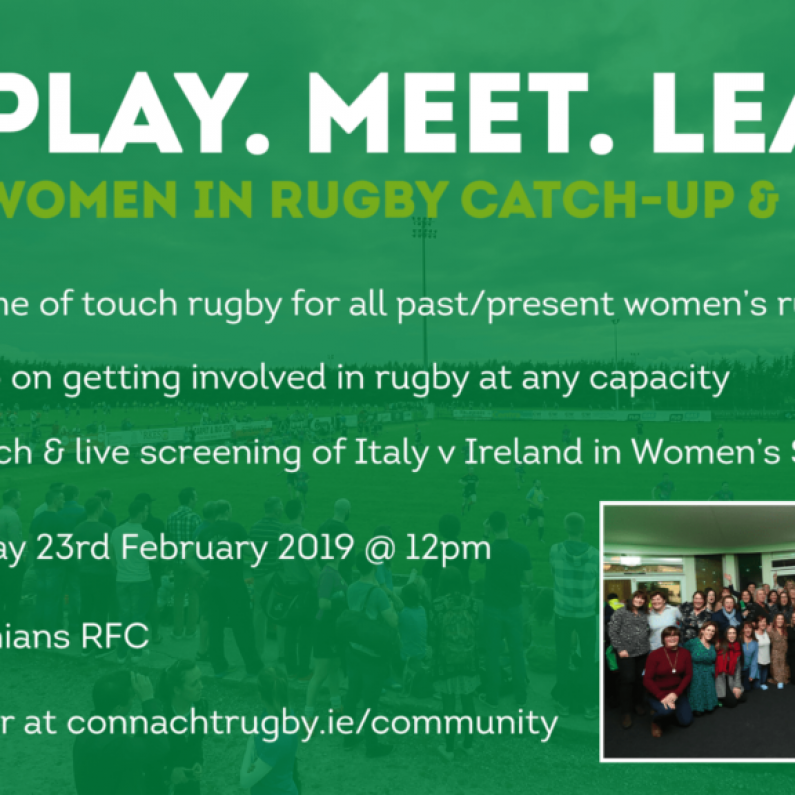 Women In Rugby Catch-Up and Info Day to take place This Month