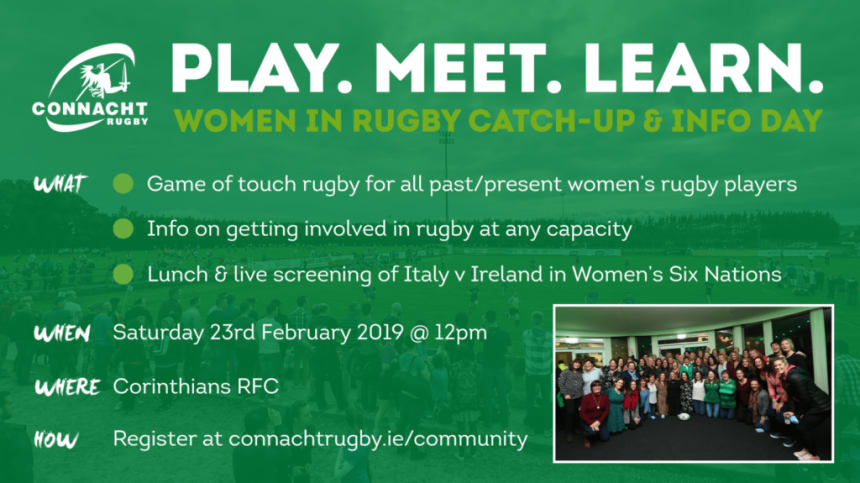 Women In Rugby Catch-Up and Info Day to take place This Month