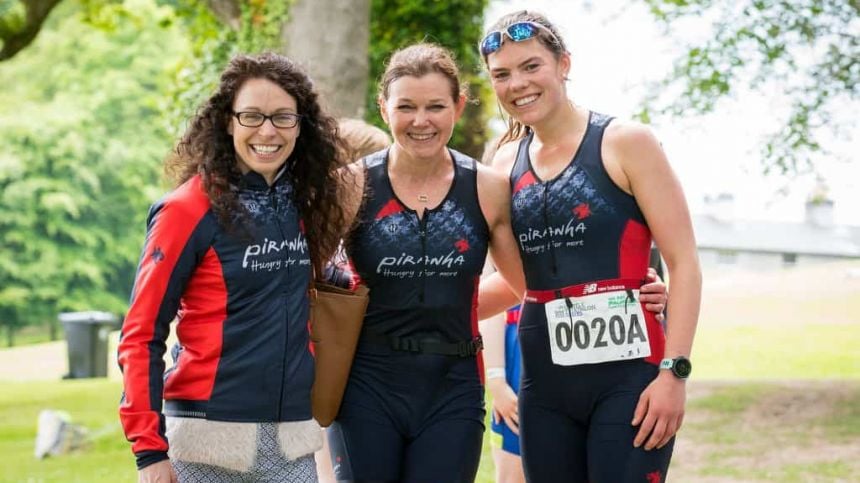 Showing Their Stripes In Support Of 20x20 At Lough Cutra Castle Triathlon