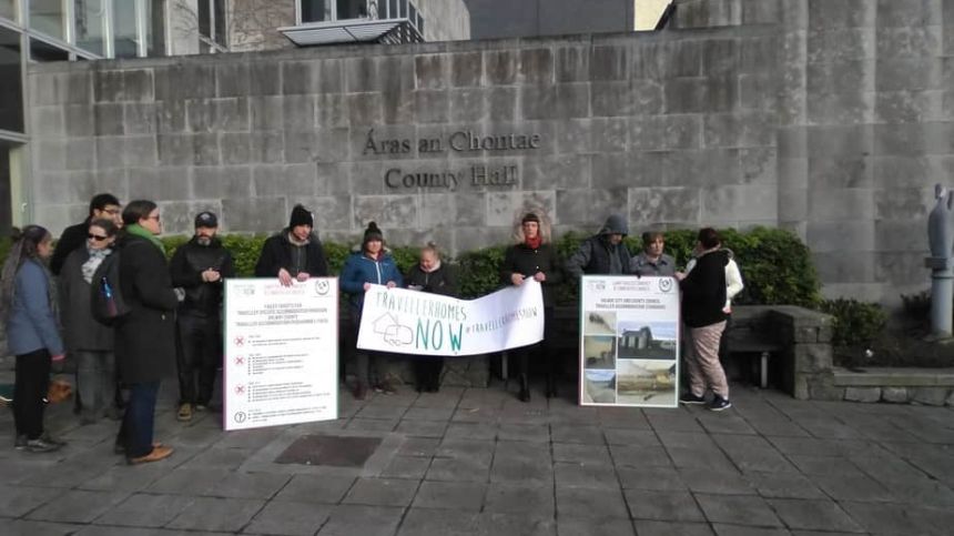 Galway's Travelling community takes housing protest to City and County Hall