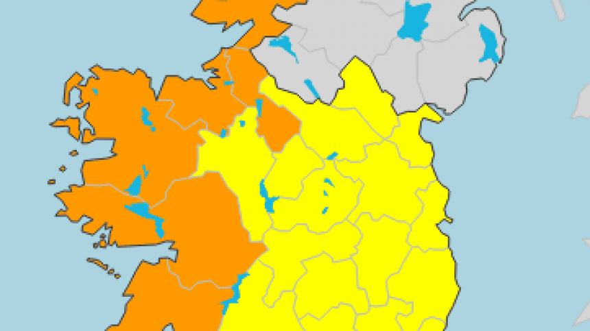 Met Eireann issue a Level Orange Thunderstorm alert for Galway.