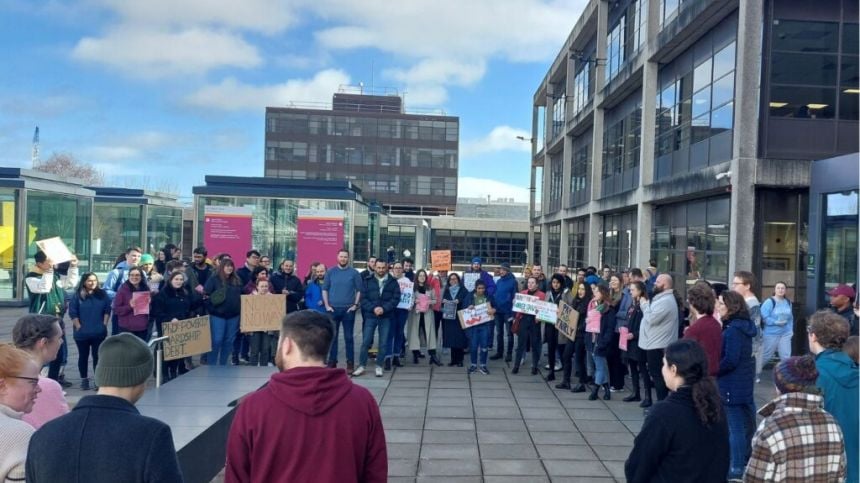 100 PhD researchers protest at University of Galway over pay and conditions