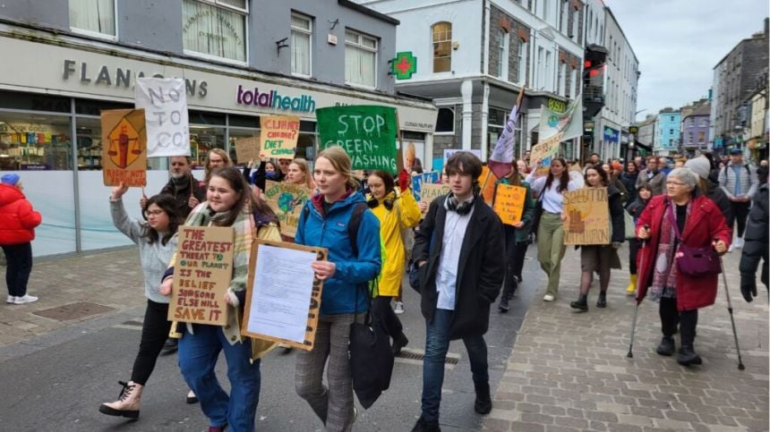 Protestors march through city over climate change