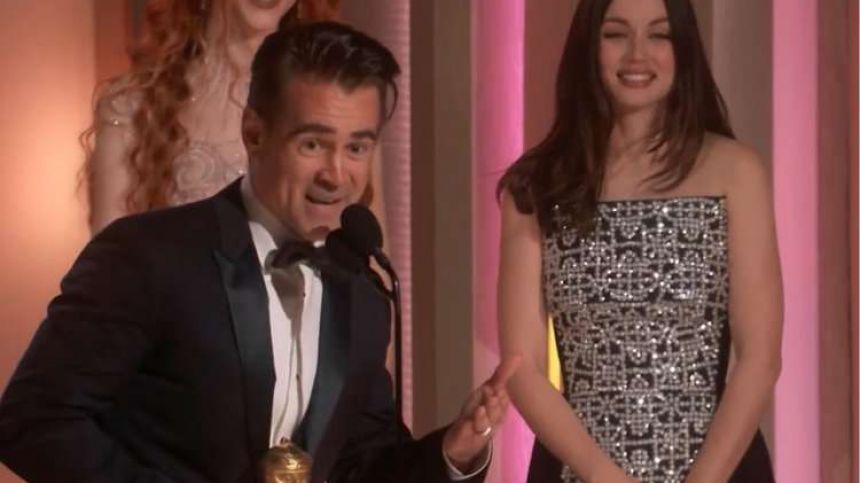 Colin Farrell pays tribute to Inis Mór as Banshees of Inisherin wins big at Golden Globes