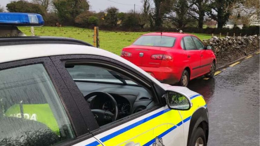 Car seized after untaxed and uninsured driver in Kilchreest attempts to avoid checkpoint