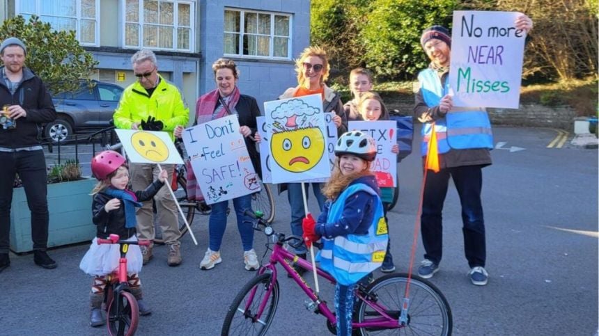 Protest at city council meeting over lack of cycling infrastructure