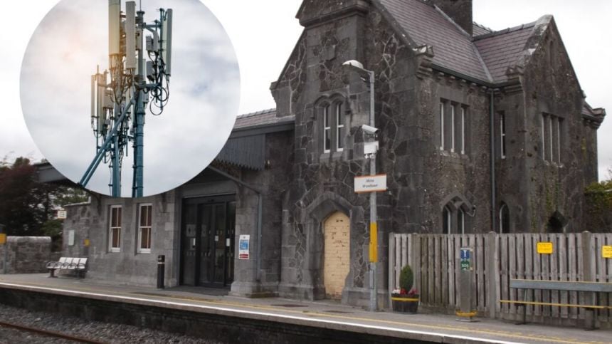 Telecommunciations pole beside Woodlawn train station to be doubled in height