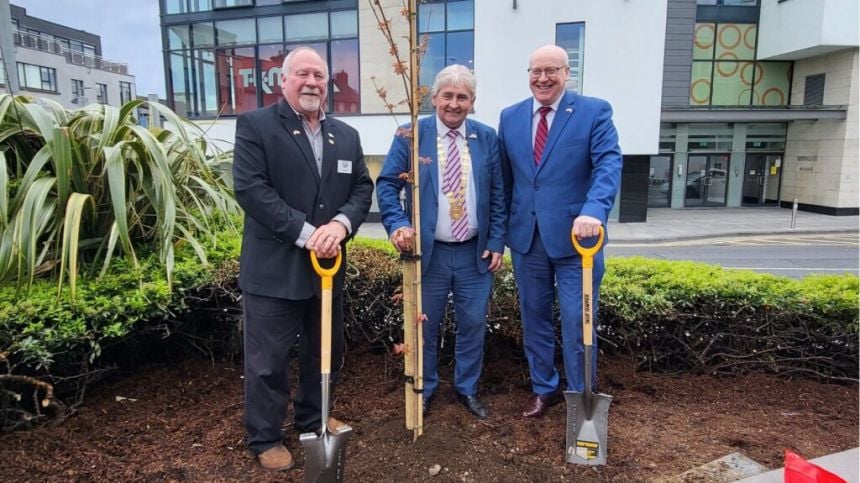 Tree planting marks 20th anniversary of Galway twinning with Washington County